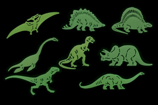 Dinosaurios Glow in the dark 8 piezas - ilumina el jurásico de tu espacio